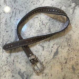 9 mm Studded Brown Belt